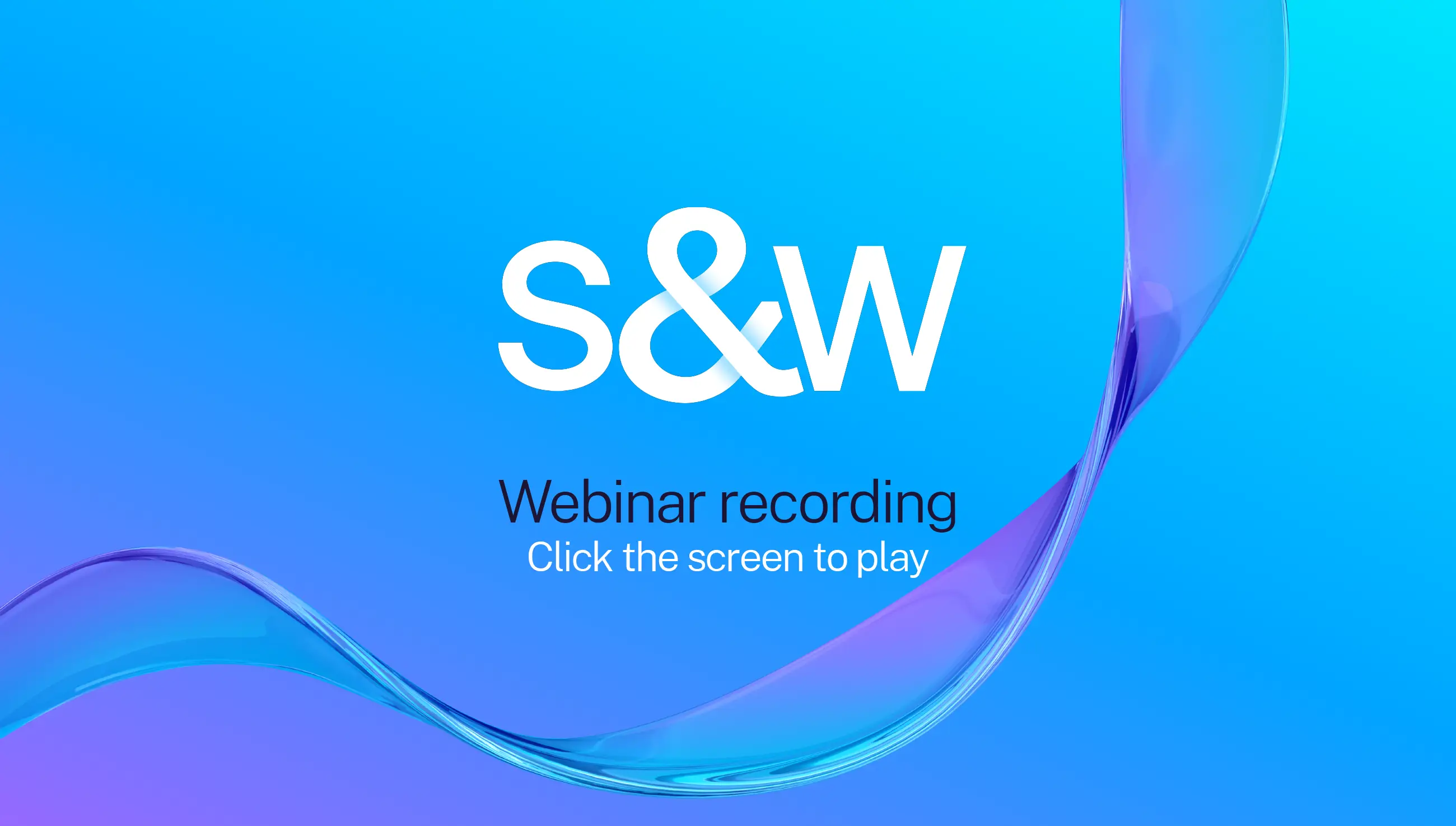 SW Webinar Recording