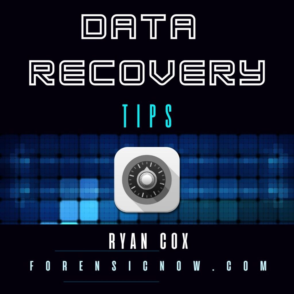 Tips For Data Recovery